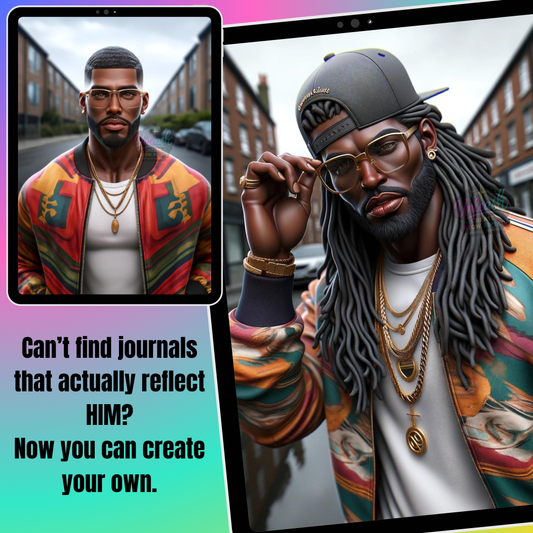 Certified Heartthrob Journal Covers for Men | Father’s Day Gift | African American Male | Canva Templates | PNG Bundle | Commercial Use